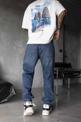Loose Fit Blue Jeans 17287 - Thumbnail (3)
