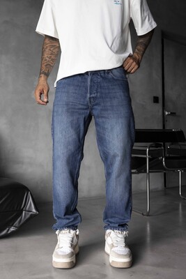 Black Island - Loose Fit Blue Jeans 17288