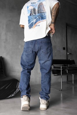 Loose Fit Blue Jeans 17288 - Thumbnail (2)