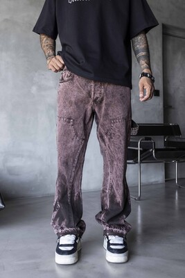 Black Island - Loose Fit Brown Jeans 17262