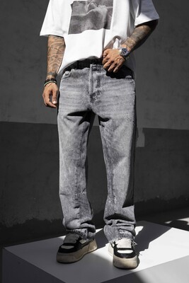 Black Island - Loose Fit Dark Gray Jeans 17251