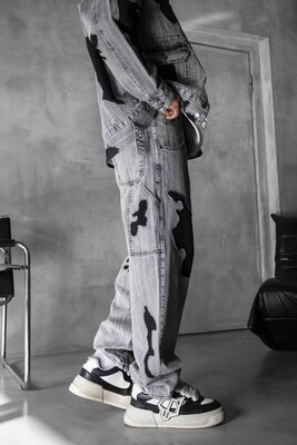 Black Island - Loose Fit Gray Jeans 17095 (1)