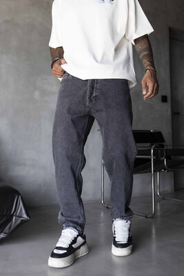Black Island - Loose Fit Gray Jeans 17290 (1)