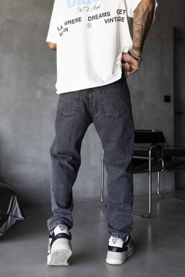 Loose Fit Gray Jeans 17290 - Thumbnail (2)