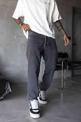Loose Fit Gray Jeans 17290 - Thumbnail (3)