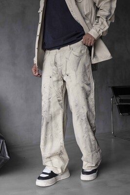 Loose Fit Washed Beige 17123 - Thumbnail (2)
