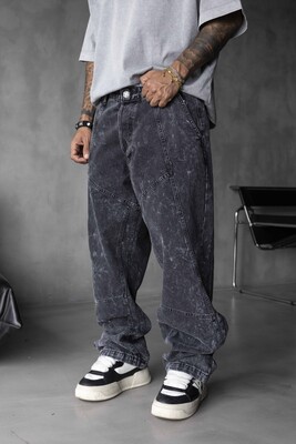 Black Island - Loose Fit Washed Black Jeans 17108 (1)