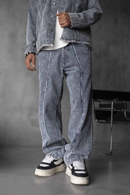 Black Island - Loose Fit Washed Blue Jeans 17114 (1)
