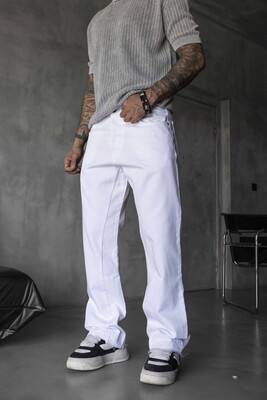 Black Island - Loose Fit White Jeans 17217 (1)
