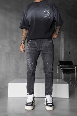 Black Island - Lux Denim Black Jeans 16166