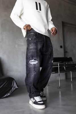 Lux Denim Black Jeans 17277 - Thumbnail (3)