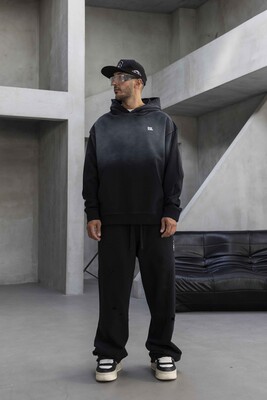 Black Island - Oversize Printed Hoodie Black 1923