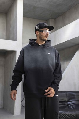 Black Island - Oversize Printed Hoodie Black 1923 (1)