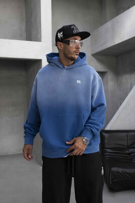 Black Island - Oversize Printed Hoodie Blue 1923 (1)