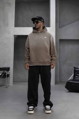 Black Island - Oversize Printed Hoodie Brown 1923