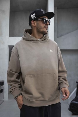 Black Island - Oversize Printed Hoodie Brown 1923 (1)