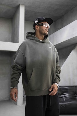 Black Island - Oversize Printed Hoodie Khaki 1923 (1)