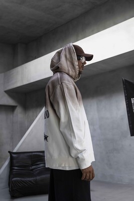 Oversize Printed Hoodie White 1923 - Thumbnail (2)