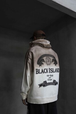 Oversize Printed Hoodie White 1923 - Thumbnail (3)