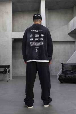 Black Island - Oversize Printed Sweatshirt Black 1939 (1)