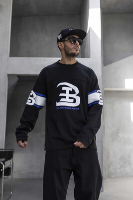Oversize Printed Sweatshirt Black 1959 - Thumbnail (2)