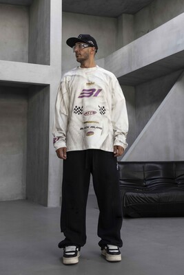 Black Island - Oversize Printed Sweatshirt White 1938