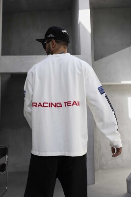 Black Island - Oversize Printed Sweatshirt White 1957 (1)