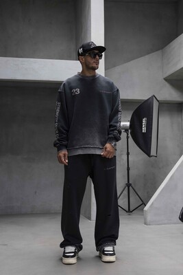 Black Island - Oversize Printed Sweatshirts Black 1943