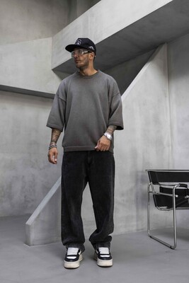 Black Island - Oversized Minimal Knit T-Shirt Antra 1004