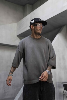 Black Island - Oversized Minimal Knit T-Shirt Antra 1004 (1)