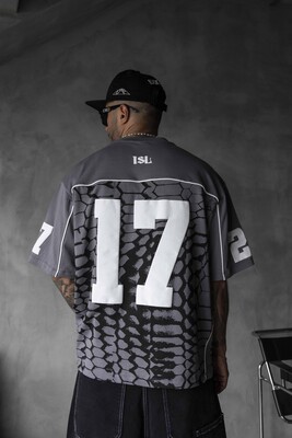 Black Island - Oversized Snake Print Jersey Antra T-shirt 1872 (1)