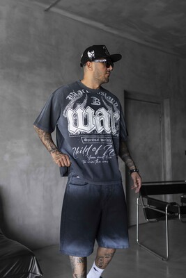 Black Island - Printed Applique Black T-shirt 1896 (1)
