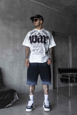 Black Island - Printed Applique White T-shirt 1896