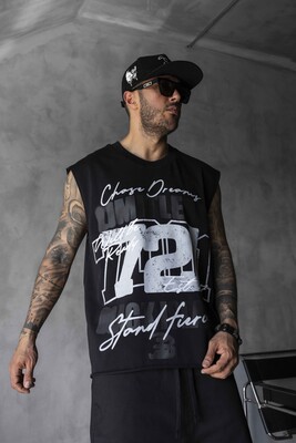 Black Island - Printed Black Singlet 1883 (1)