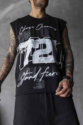 Printed Black Singlet 1883 - Thumbnail (3)