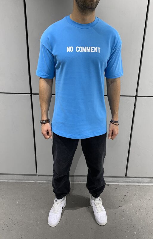 Black Island - No Comment Printed T-shirt Blue 1540 (1)
