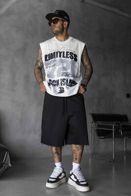 Printed White Singlet 1883 - Thumbnail (2)