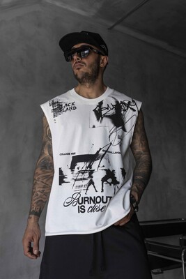 Printed White Singlet 1885 - Thumbnail (2)