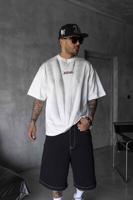 Printed White T-shirt 1893 - Thumbnail (2)