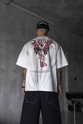 Printed White T-shirt 1893 - Thumbnail (3)