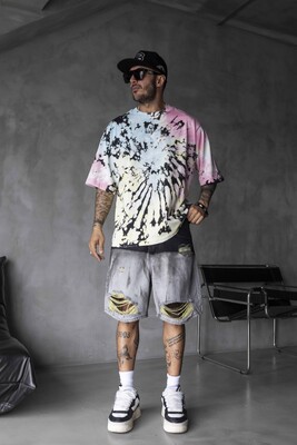 Black Island - Psychedelic Tie-Dye Oversized T-Shirt 1863