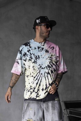 Psychedelic Tie-Dye Oversized T-Shirt 1863 - Thumbnail (3)