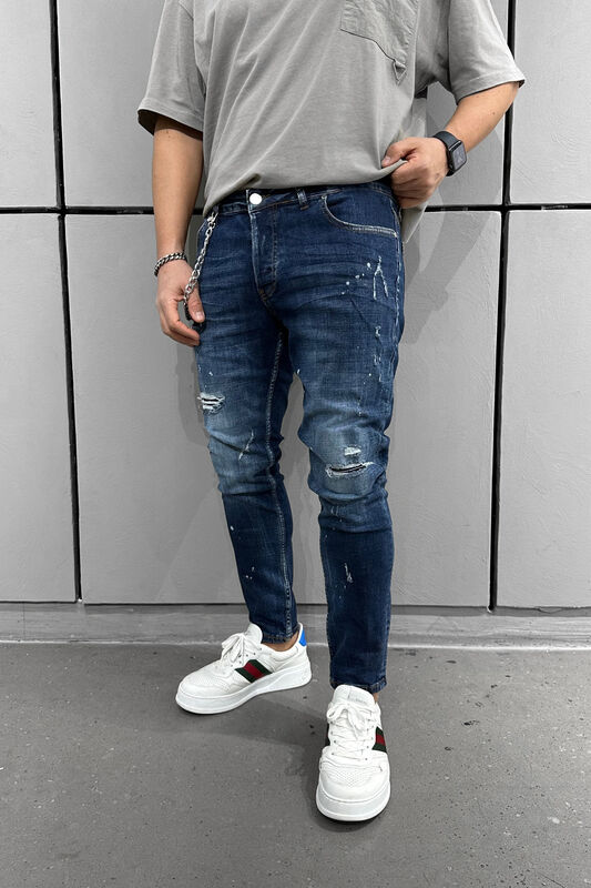 Ripped Blue Jean 16129 (1)