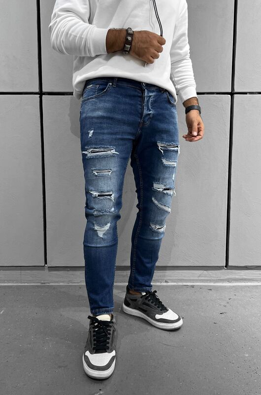 Ripped Blue Jean 15919 (1)