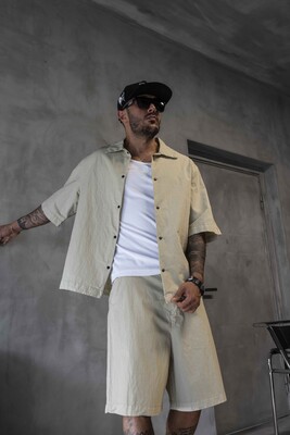 Shirts & Shorts Beige 17212-14 - Thumbnail (2)