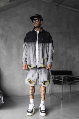 Black Island - Denim Shirts & Shorts Gray 17134-35