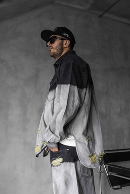 Denim Shirts & Shorts Gray 17134-35 - Thumbnail (4)