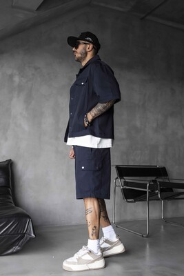 Shirts & Shorts Navy Blue 17129-28 - Thumbnail (2)