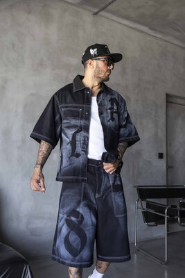 Black Island - Sprayed Black Jacket 17190 (1)