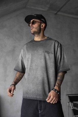Black Island - SPRING SUMMER WASHED T-SHIRT GRAY 1853 (1)